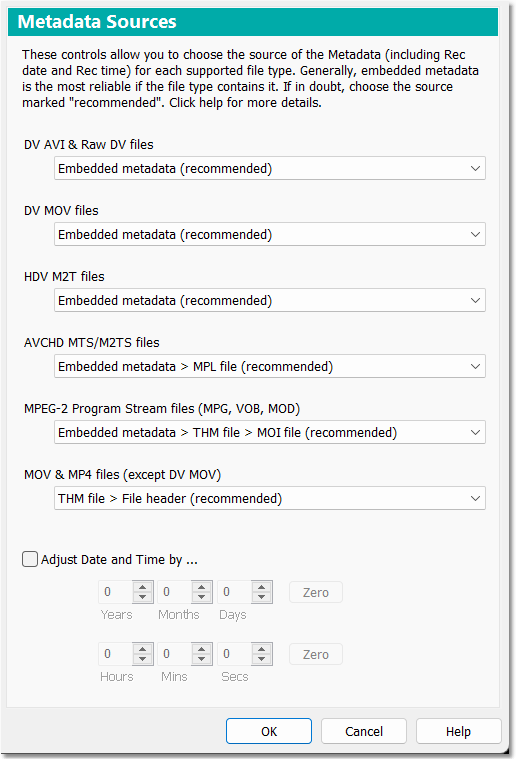 Metadata Sources